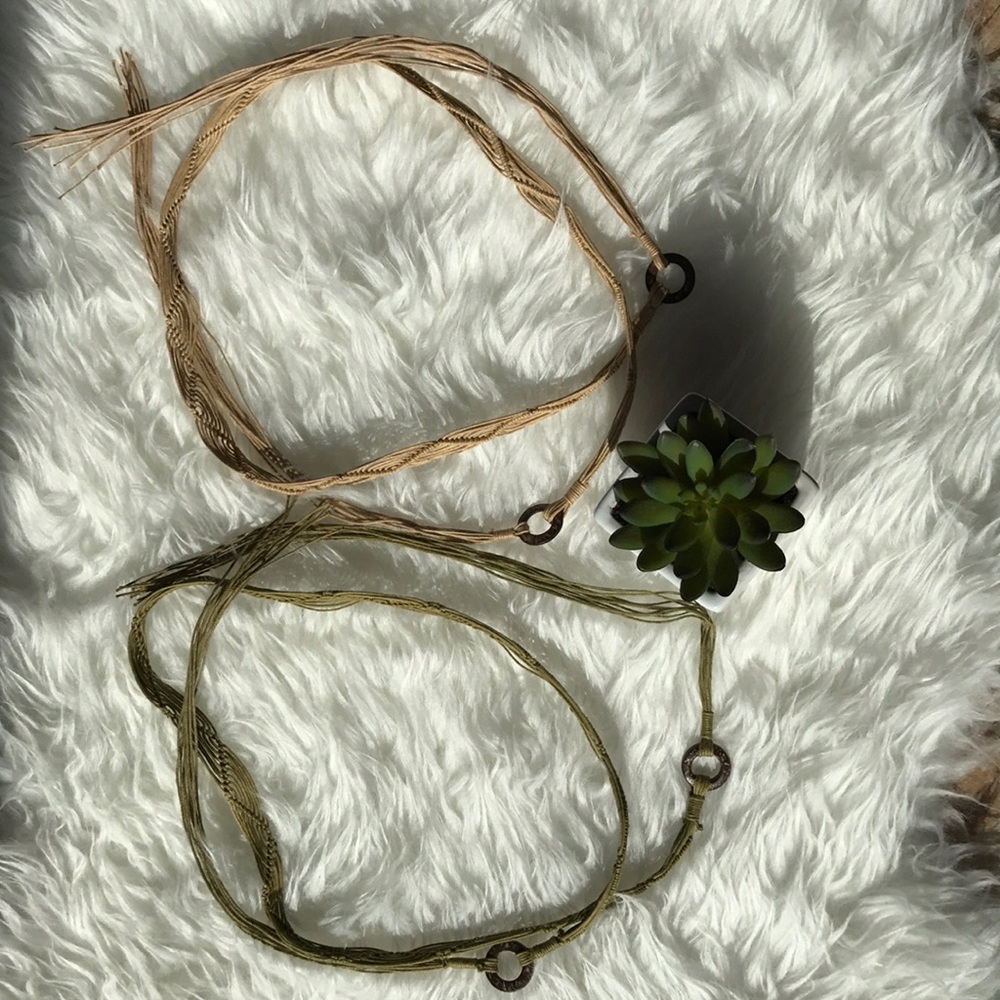 Boho Belts with Wooden Rings and Tassels Bundle
